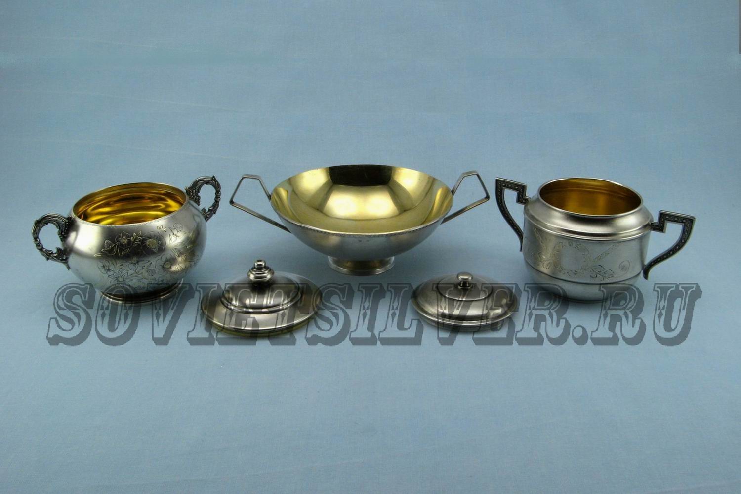 Серебряные сахарницы в магазине «Советское Столовое Серебро»